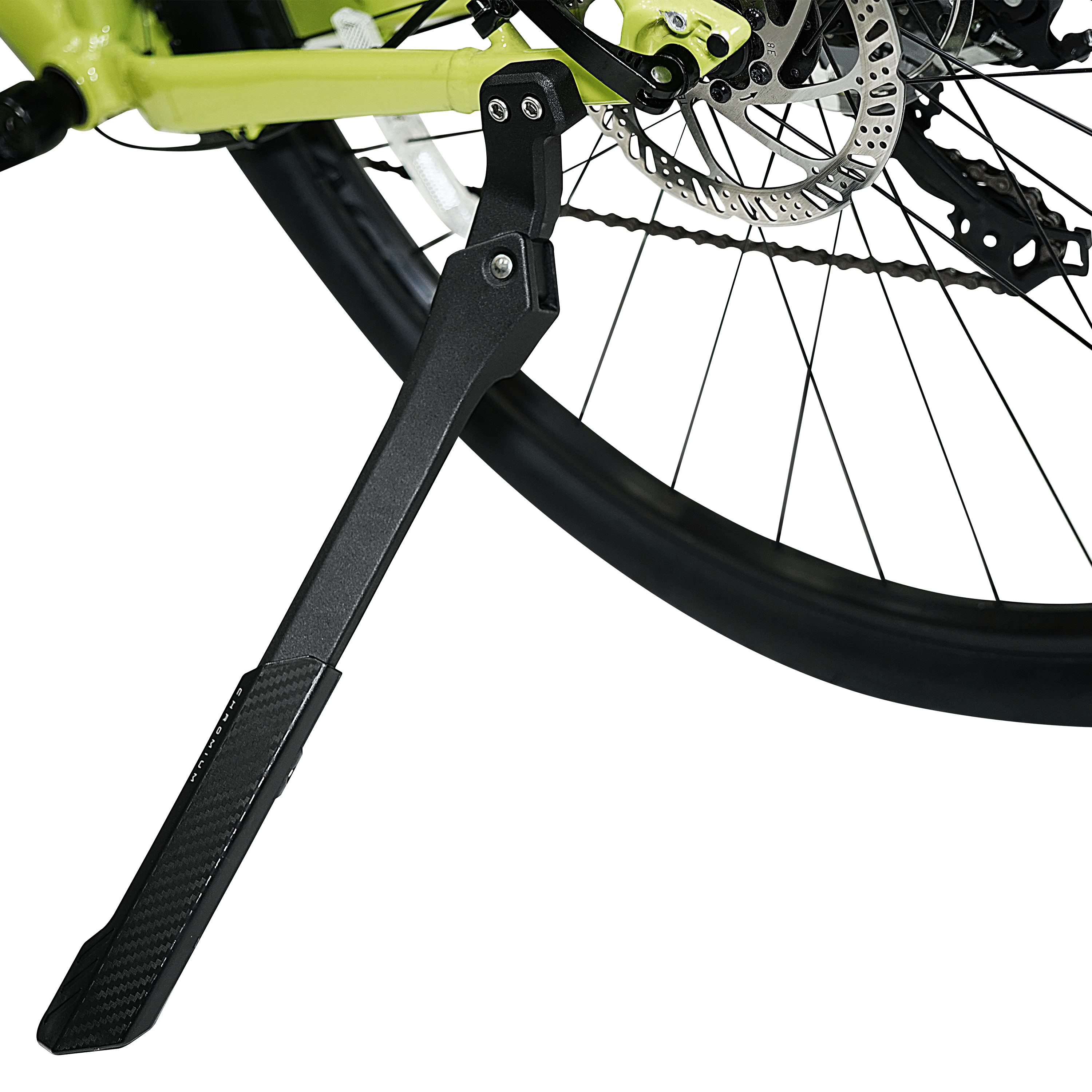 Kickstand Attached to Bike - Close Up View