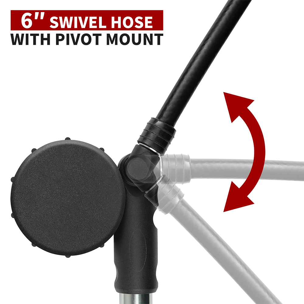 Portable Pump Includes Swivel Hose with Pivot Mount