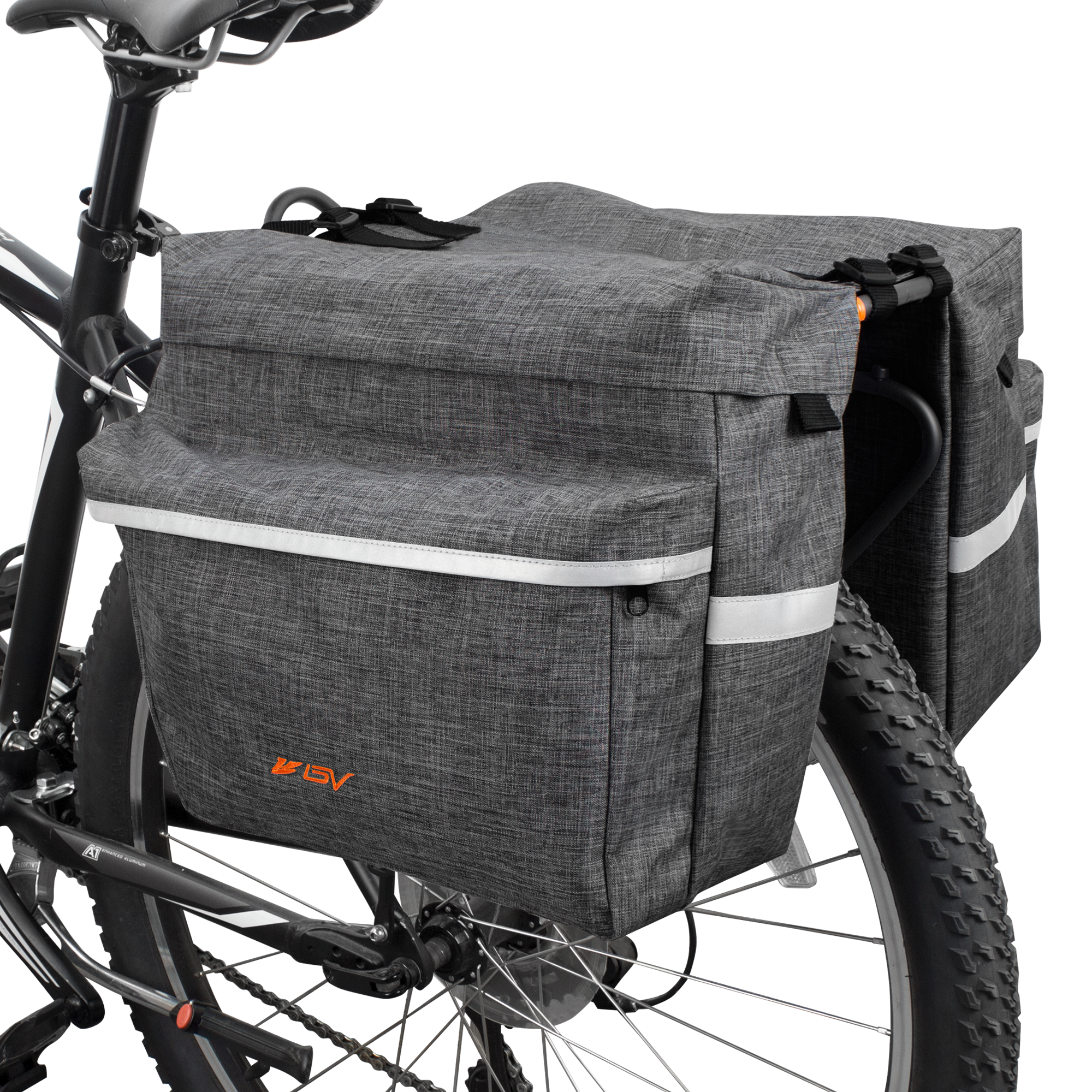 Pannier on Bike - Grey