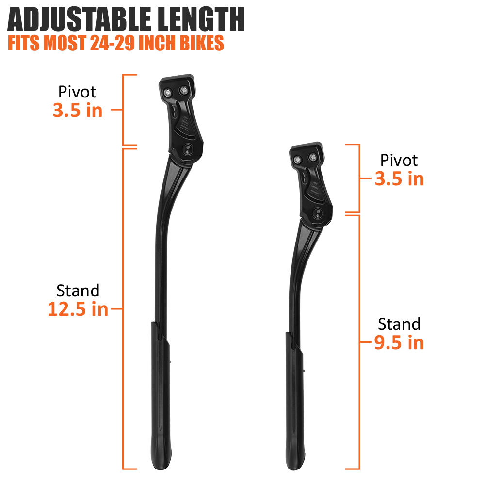 BV Rear Mount Bike Kickstand Dimensions
