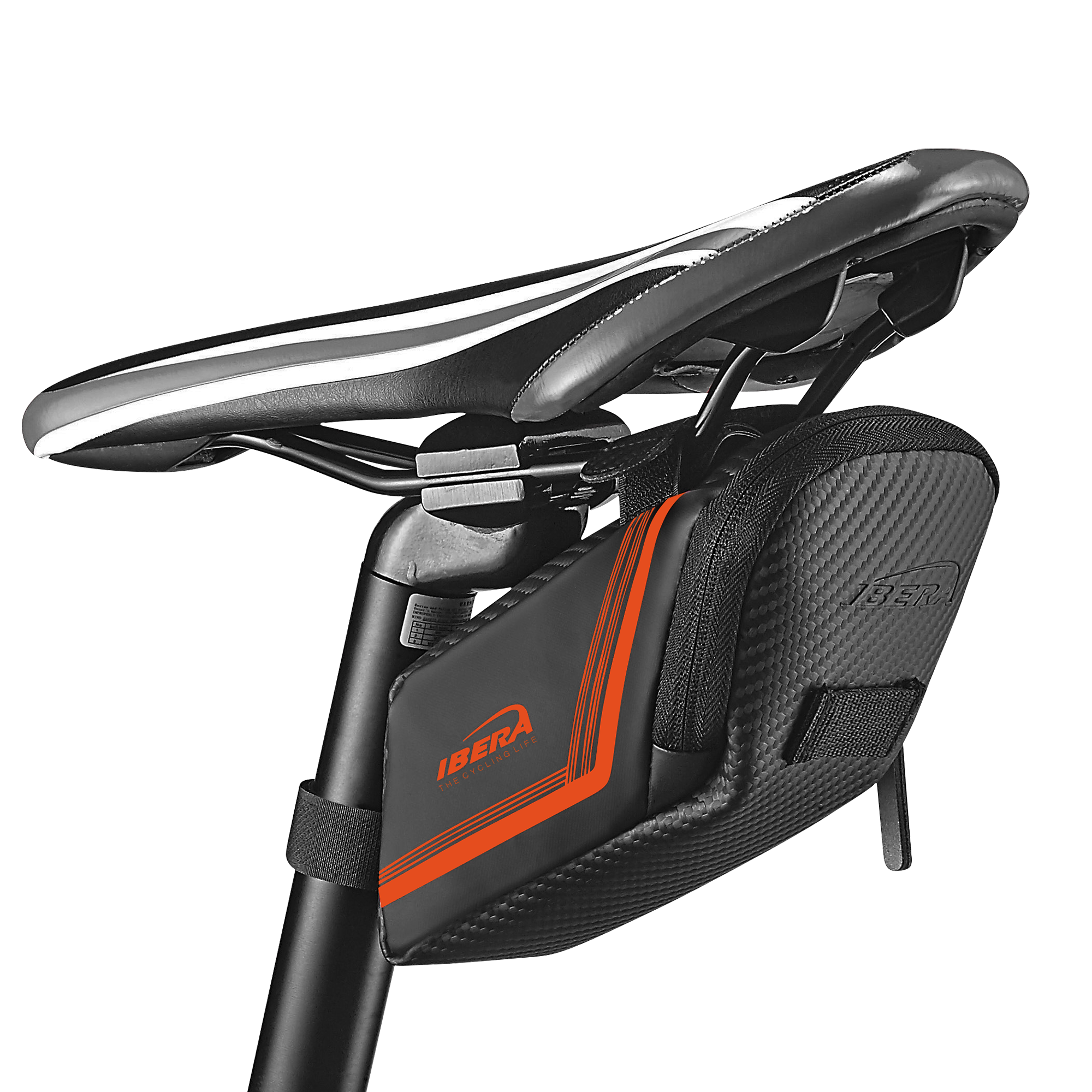 Orange Saddle Bag Attached Under Seat