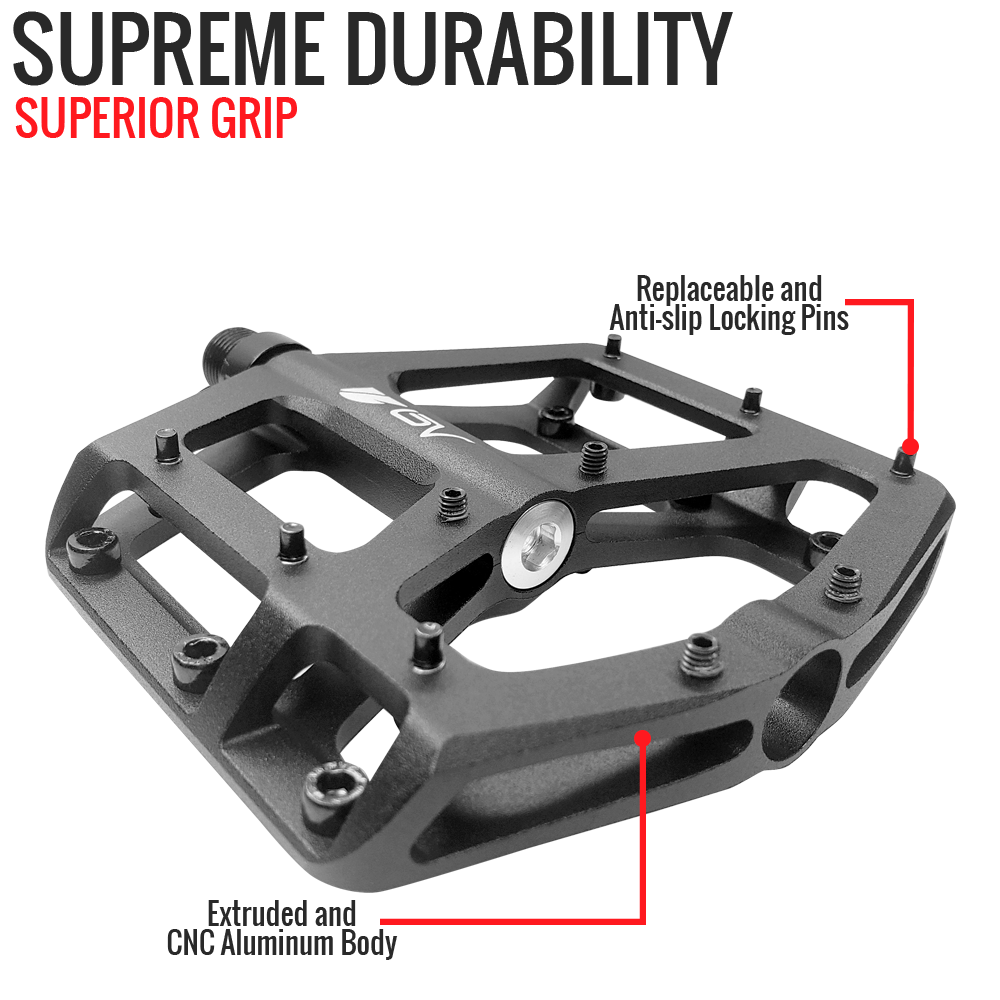 Aluminum Bike Pedals 9/16" Durability